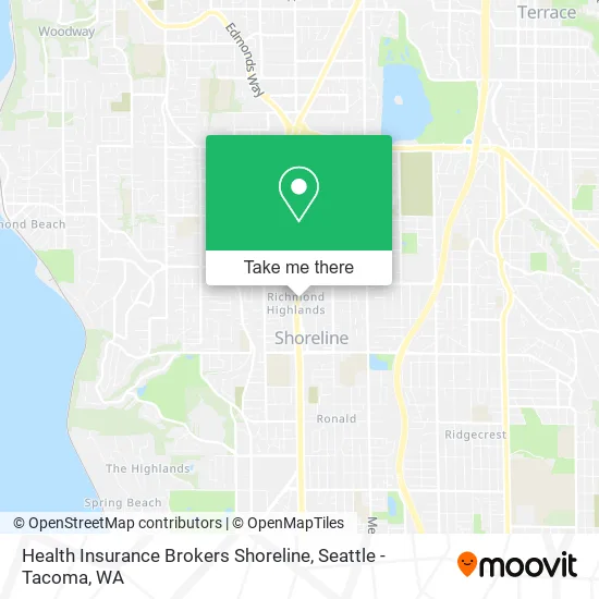 Health Insurance Brokers Shoreline map