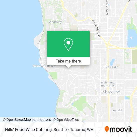 Hills' Food Wine Catering map