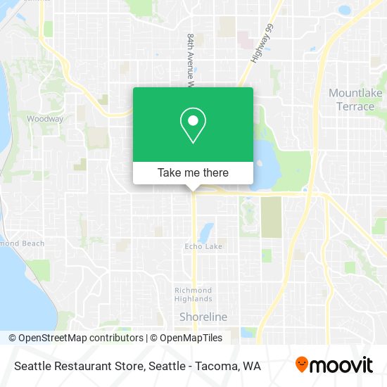 Mapa de Seattle Restaurant Store