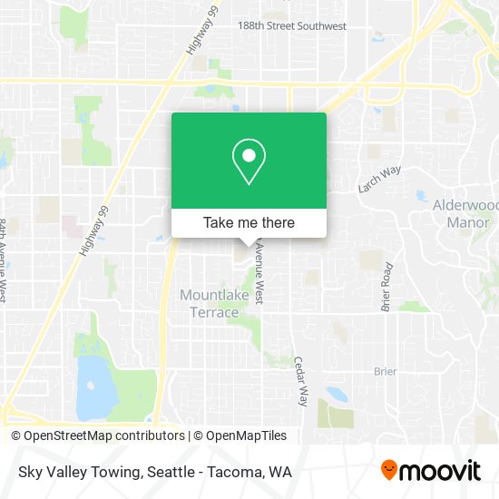 Sky Valley Towing map