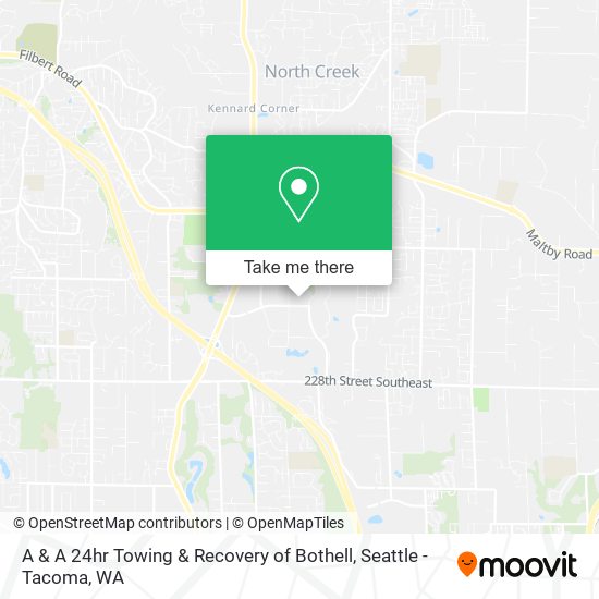 Mapa de A & A 24hr Towing & Recovery of Bothell