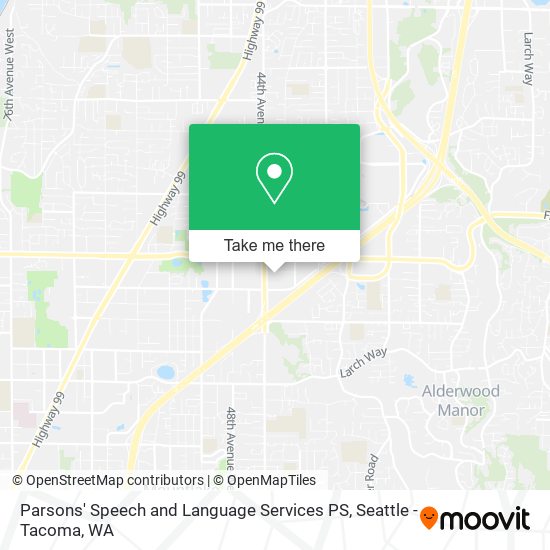 Parsons' Speech and Language Services PS map