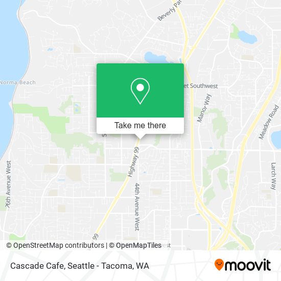 Cascade Cafe map