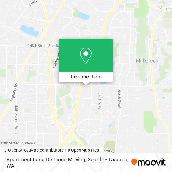 Mapa de Apartment Long Distance Moving