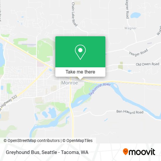 Mapa de Greyhound Bus