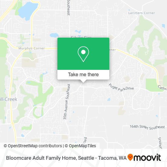 Mapa de Bloomcare Adult Family Home