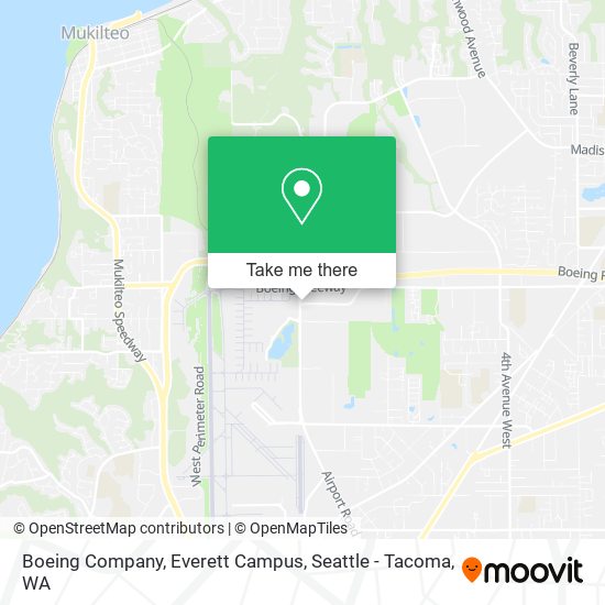 Mapa de Boeing Company, Everett Campus