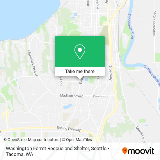 Mapa de Washington Ferret Rescue and Shelter