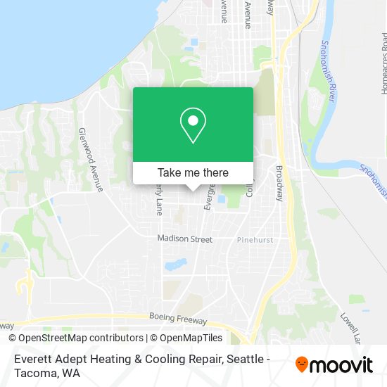 Mapa de Everett Adept Heating & Cooling Repair