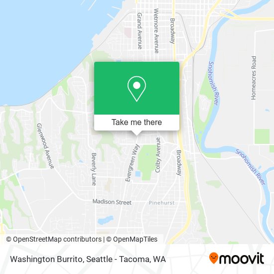 Mapa de Washington Burrito