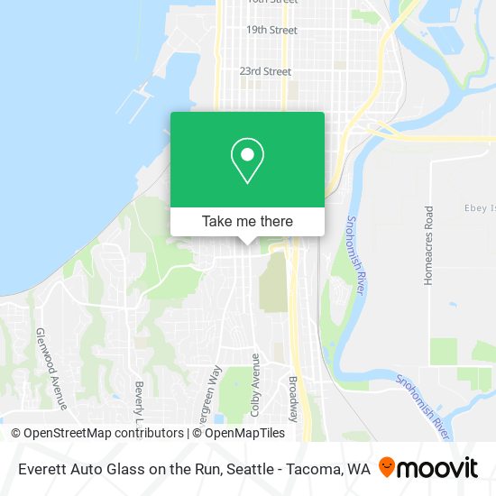 Mapa de Everett Auto Glass on the Run