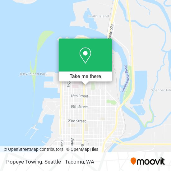 Popeye Towing map