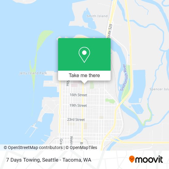 7 Days Towing map