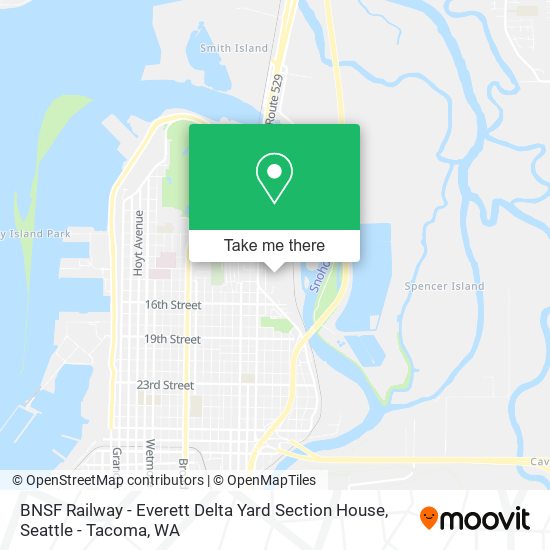 Mapa de BNSF Railway - Everett Delta Yard Section House