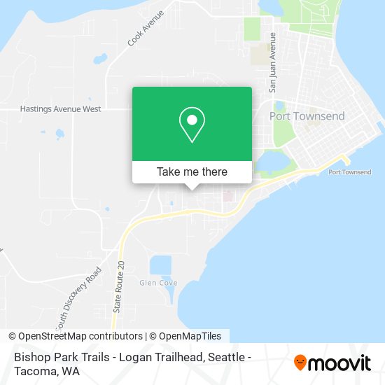 Bishop Park Trails - Logan Trailhead map