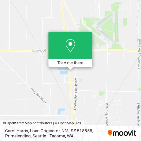 Mapa de Carol Harris, Loan Originator, NMLS# 518858, Primelending