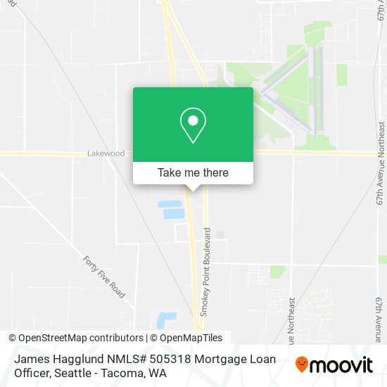 Mapa de James Hagglund NMLS# 505318 Mortgage Loan Officer