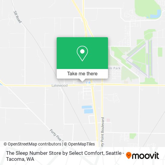 The Sleep Number Store by Select Comfort map