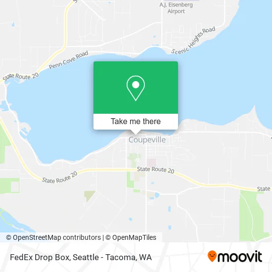 FedEx Drop Box map