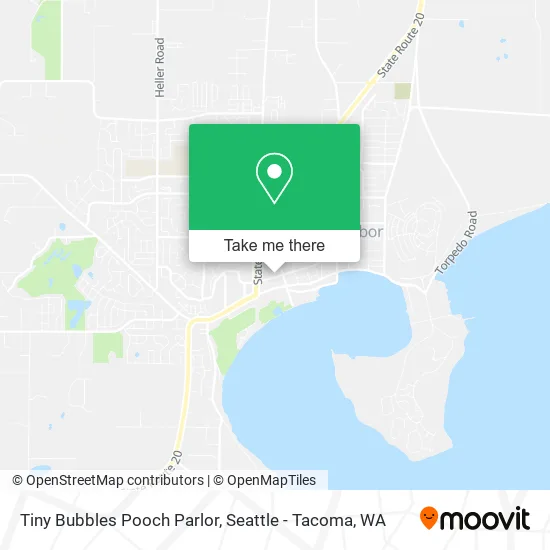 Mapa de Tiny Bubbles Pooch Parlor