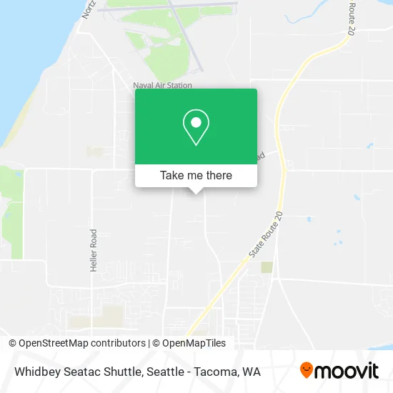 Whidbey Seatac Shuttle map