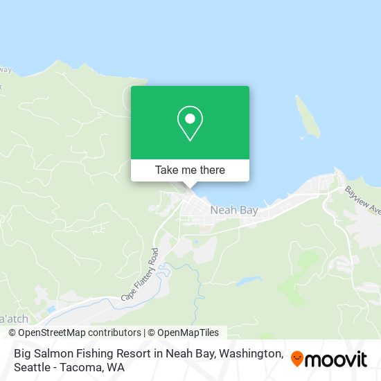 Big Salmon Fishing Resort in Neah Bay, Washington map
