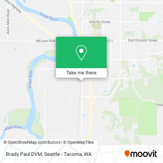 Brady Paul DVM map