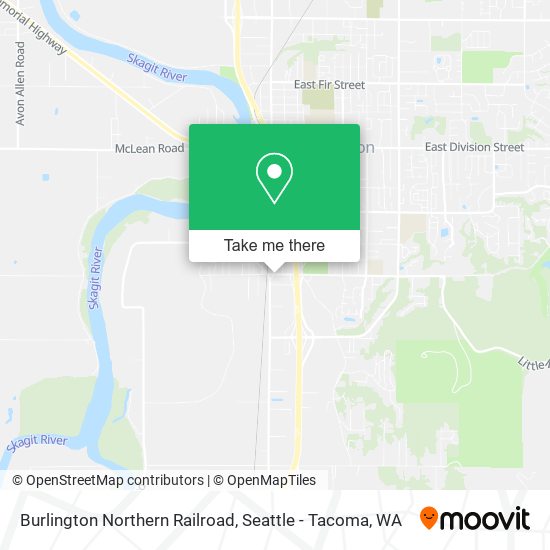 Mapa de Burlington Northern Railroad