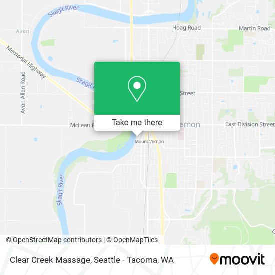 Clear Creek Massage map