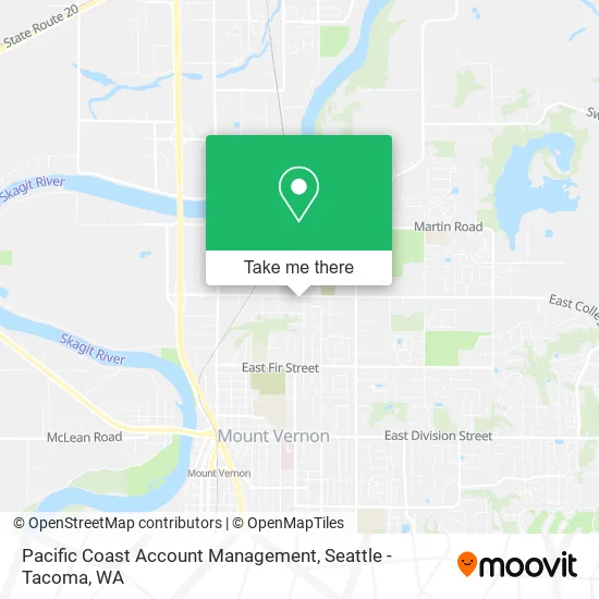 Mapa de Pacific Coast Account Management