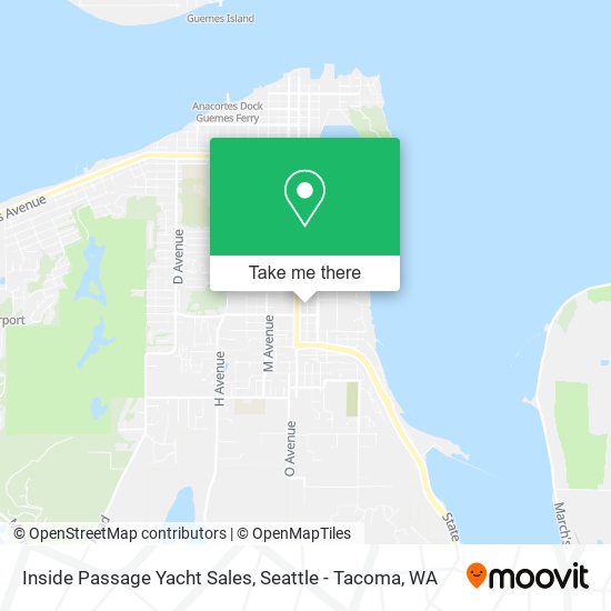 Mapa de Inside Passage Yacht Sales