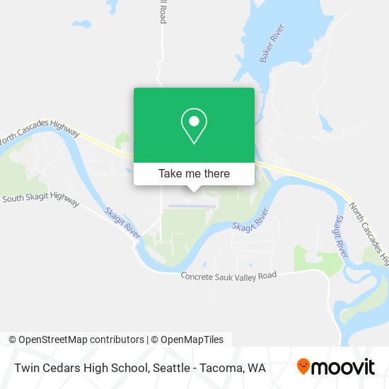 Twin Cedars High School map