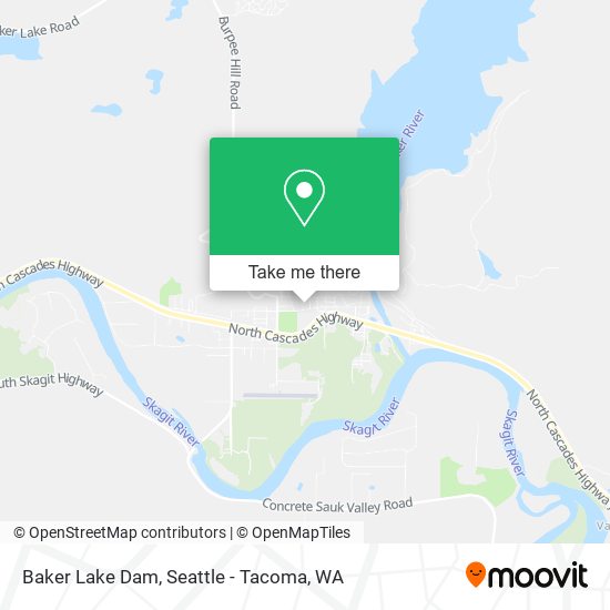 Baker Lake Dam map