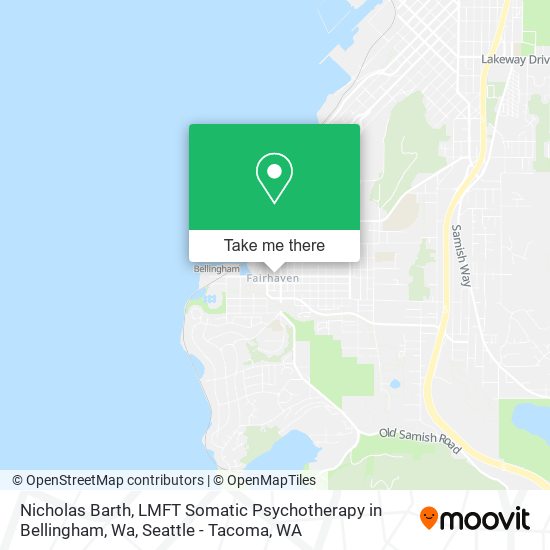 Mapa de Nicholas Barth, LMFT Somatic Psychotherapy in Bellingham, Wa
