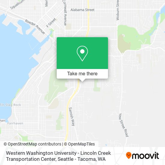 Mapa de Western Washington University - Lincoln Creek Transportation Center