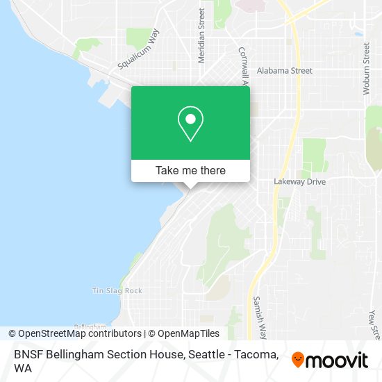 BNSF Bellingham Section House map