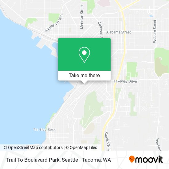 Trail To Boulavard Park map