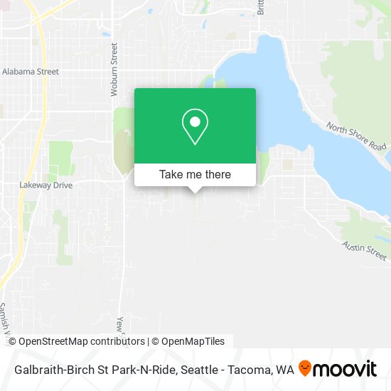 Galbraith-Birch St Park-N-Ride map