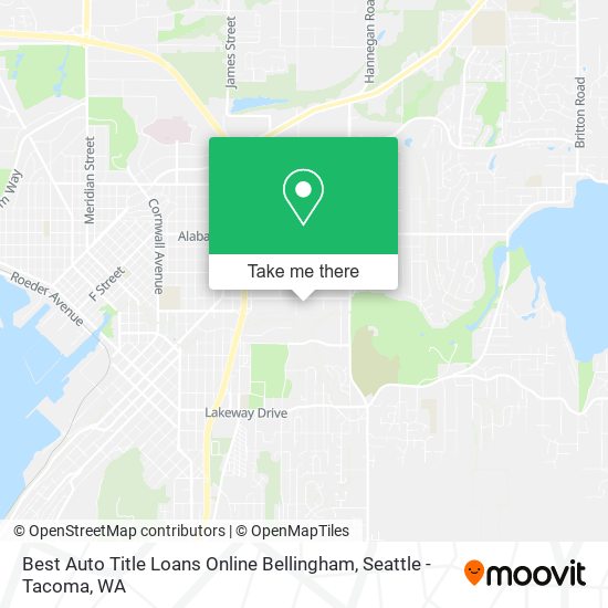 Mapa de Best Auto Title Loans Online Bellingham