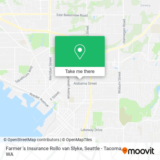 Mapa de Farmer 's Insurance Rollo van Slyke