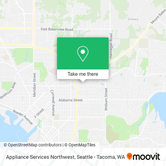 Mapa de Appliance Services Northwest