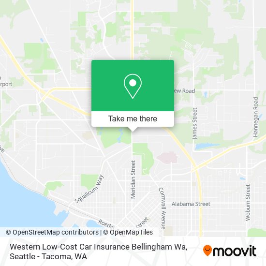 Mapa de Western Low-Cost Car Insurance Bellingham Wa