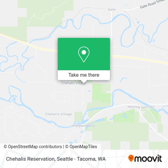 Chehalis Reservation map