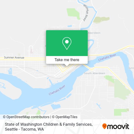 State of Washington Children & Family Services map
