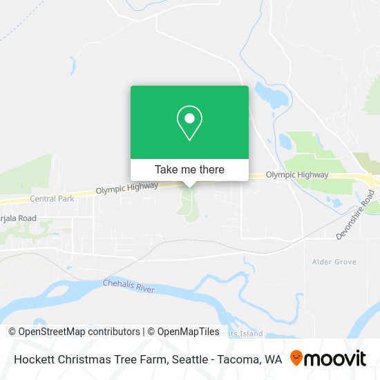 Mapa de Hockett Christmas Tree Farm