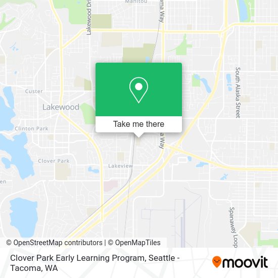 Mapa de Clover Park Early Learning Program