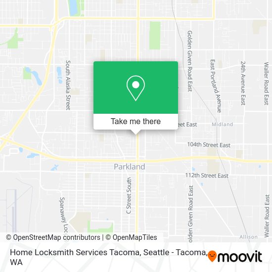 Home Locksmith Services Tacoma map