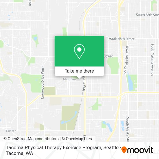 Mapa de Tacoma Physical Therapy Exercise Program