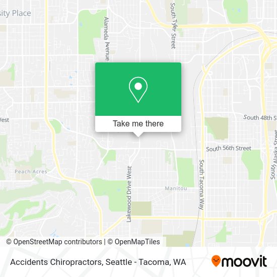 Accidents Chiropractors map