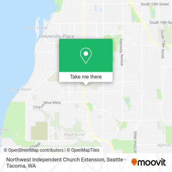 Northwest Independent Church Extension map